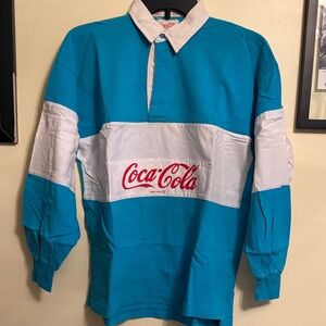Vintage 80s Coca Cola Rugby Shirt